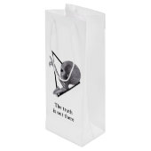 Sac Cadeau Pour Bouteille Alien gris, la vérité est là (Dos Angle)