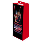 Sac Cadeau Pour Bouteille Amérique Premier trump 2024 (Dos Angle)