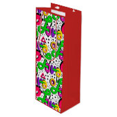 Sac Cadeau Pour Bouteille Amour, Saint Valentin (Devant Angle)