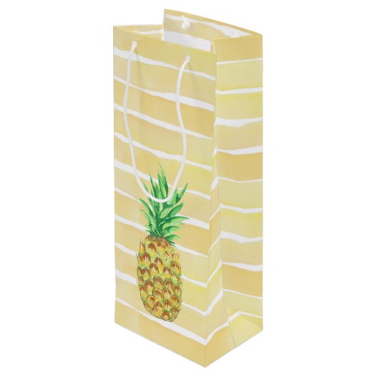 Sac Cadeau Pour Bouteille Ananas (Dos Angle)
