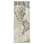 Sac Cadeau Pour Bouteille Ancienne carte du monde (Dos)