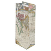 Sac Cadeau Pour Bouteille Ancienne carte du monde (Devant Angle)