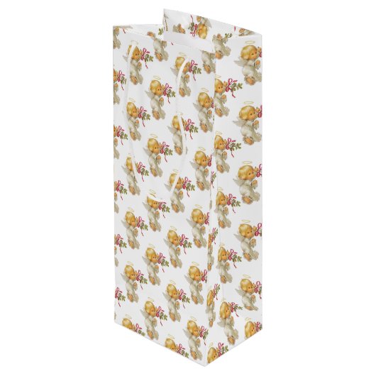 Sac Cadeau Pour Bouteille Ange de Noël (Dos Angle)