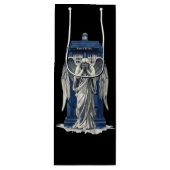 Sac Cadeau Pour Bouteille Angle de plaie avec boîte de police bleue 1 (Devant)