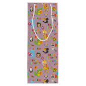 Sac Cadeau Pour Bouteille Animaux amusants Joyeux anniversaire (Dos)