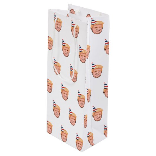 SAC CADEAU POUR BOUTEILLE ANNIVERSAIRE DE DONALD TRUMP (Devant Angle)