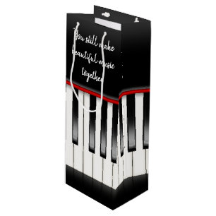 Sac Cadeau Pour Bouteille Anniversaire des touches de piano