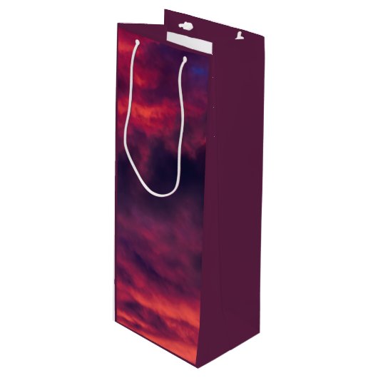 Sac Cadeau Pour Bouteille août rouge (Devant Angle)