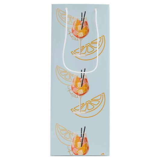 Sac Cadeau Pour Bouteille Aperol O'Clock (Devant)