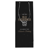 Sac Cadeau Pour Bouteille Appelez-moi Anniversaire de Whiskey Noir Vieux (Dos)