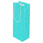 Sac Cadeau Pour Bouteille Aqua Blue (Devant Angle)