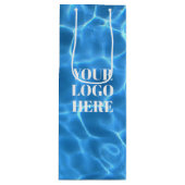 Sac Cadeau Pour Bouteille Aqua Blue Swimming Pool Photo for Your Logo (Devant)