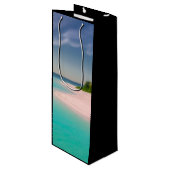 Sac Cadeau Pour Bouteille Aquamarine Ocean Tropical Beach Scenic (Devant Angle)