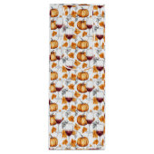 Sac Cadeau Pour Bouteille Aquarelle Citrouille et vin Automne (Devant)