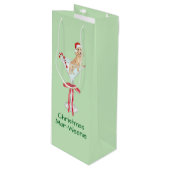 Sac Cadeau Pour Bouteille Aquarelle de Noël Mar Weenie Dachshund Chien (Devant Angle)