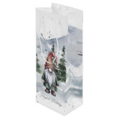 Sac Cadeau Pour Bouteille Aquarelle Gnome (Dos Angle)