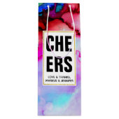 Sac Cadeau Pour Bouteille Aquarelle moderne en marbre Abstrait design (Devant)