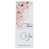 Sac Cadeau Pour Bouteille Aquarelle rose Roses Mariage (Devant)