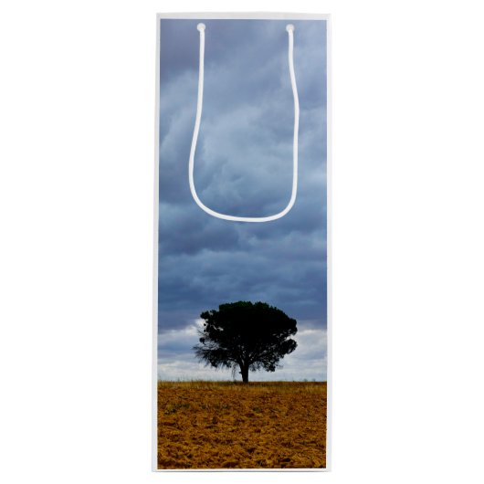 Sac Cadeau Pour Bouteille Arbre dans un champ vide (Devant)