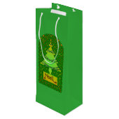Sac Cadeau Pour Bouteille Arbre de Noël celtique (Dos Angle)