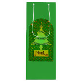 Sac Cadeau Pour Bouteille Arbre de Noël celtique (Devant)