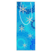 Sac Cadeau Pour Bouteille Arbre de Noël et bijoux à flocons de neige (Dos)