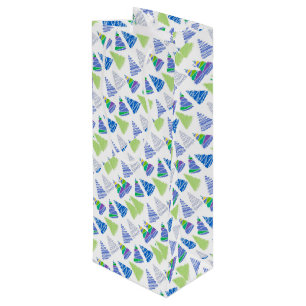 Sac Cadeau Pour Bouteille Arbres de Noël