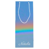 Sac Cadeau Pour Bouteille Arc-en-ciel naturel (Dos)