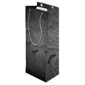 Sac Cadeau Pour Bouteille ardoise en pierre noire (Dos Angle)