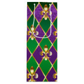 Sac Cadeau Pour Bouteille Arrière - plan de bijoux Mardi Gras (Devant)