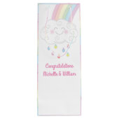 Sac Cadeau Pour Bouteille Arrosage baby shower Rainbow Raindrop Cloud (Dos)