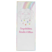 Sac Cadeau Pour Bouteille Arrosage baby shower Rainbow Raindrop Cloud (Devant)