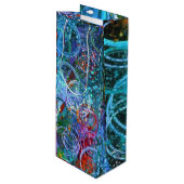 Sac Cadeau Pour Bouteille Art Abstrait (Devant Angle)