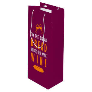 Sac Cadeau Pour Bouteille Au pain, pain, et au vin, vin