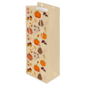 Sac Cadeau Pour Bouteille Automne (Dos Angle)