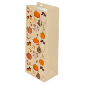 Sac Cadeau Pour Bouteille Automne (Devant Angle)
