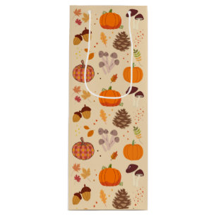 Sac Cadeau Pour Bouteille Automne