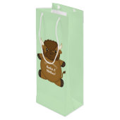 Sac Cadeau Pour Bouteille Baby shower de Bison Buffalo (Dos Angle)