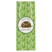 Sac Cadeau Pour Bouteille Baby shower de l'ours couché Bois (Dos)