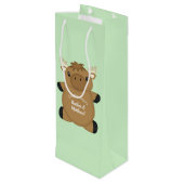 Sac Cadeau Pour Bouteille Baby shower d'orignal (Dos Angle)