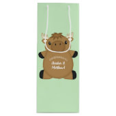 Sac Cadeau Pour Bouteille Baby shower d'orignal (Devant)