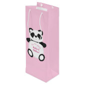 Sac Cadeau Pour Bouteille Baby shower Panda Bear (Dos Angle)
