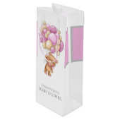 Sac Cadeau Pour Bouteille Baby shower Teddy Bearly Wait (Devant Angle)
