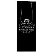 Sac Cadeau Pour Bouteille Bachelor Party Tuxedo Cravate noir (Devant)
