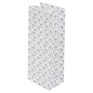 Sac Cadeau Pour Bouteille Bagues de mariage diamant motif argent