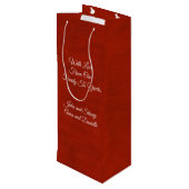 Sac Cadeau Pour Bouteille Baisers à neige (Dos Angle)