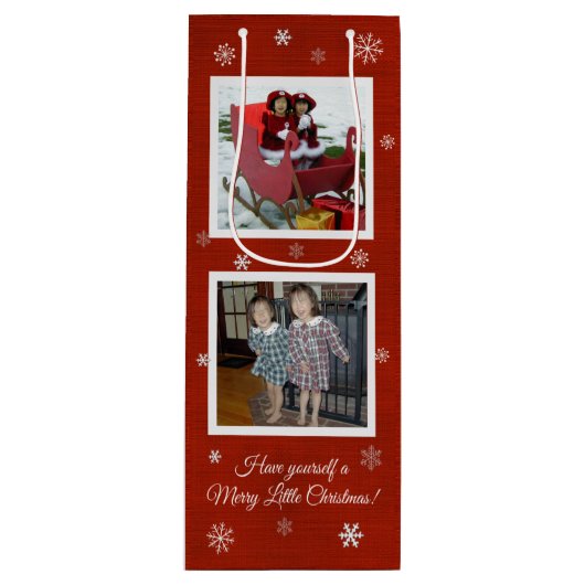 Sac Cadeau Pour Bouteille Baisers à neige (Devant)