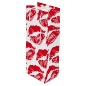 Sac Cadeau Pour Bouteille baisers rouge à lèvres (Devant Angle)