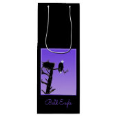 Sac Cadeau Pour Bouteille Bald Eagle at Sunset - Art original de la faune (Devant)