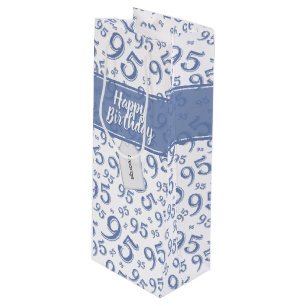 Sac Cadeau Pour Bouteille Balise Cadeau Anniversaire 95 Random Number Motif